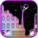 Galaxy Color Drip Keyboard Background icon