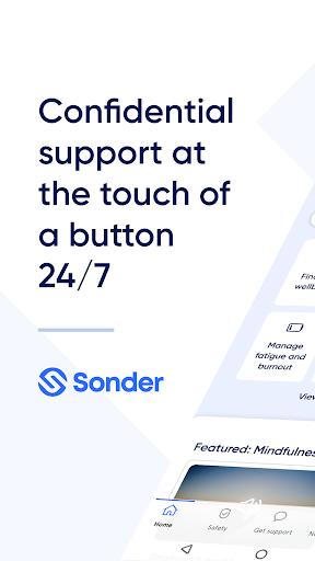 Android application Sonder: Wellbeing & safety screenshort