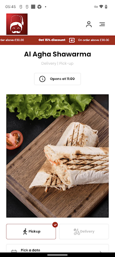 Android application Al Agha Shawarma screenshort