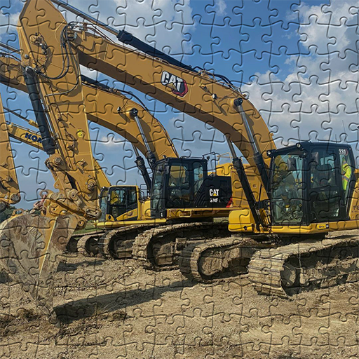 Jigsaw Puzzles Heavy machines logo