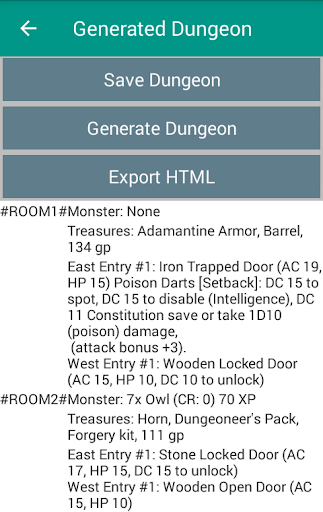 Dungeon Map Generator Screen 3