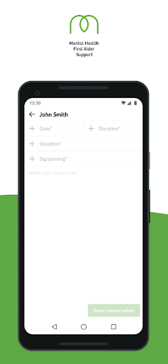 MHFAider Support App Screen 3