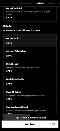 Shaheen Takeaway - Dundee Screen 3