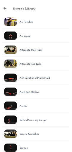 Android application FitBox screenshort