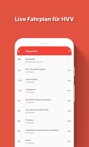 HVV Live Fahrplan