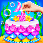 Cover Image of 下载 Mermaid Glitter Cake Maker 1.4 APK