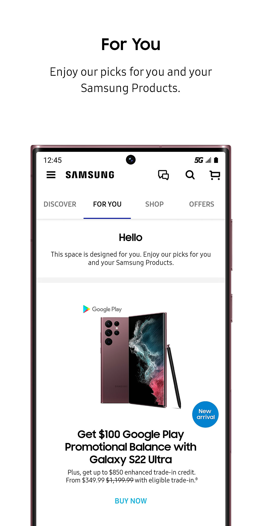 Android application Shop Samsung screenshort