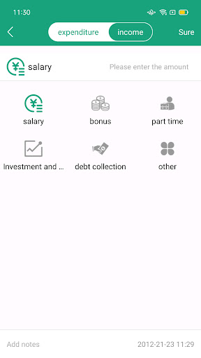 TimeLedger Screen 2