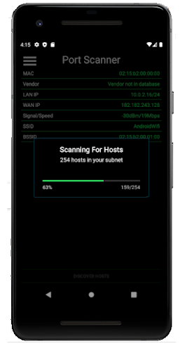 Port Scanner Screen 2
