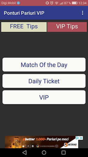 Android application Betting Tips VIP screenshort