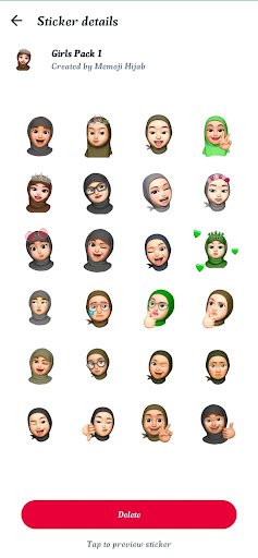 Hijab Memoji Stickers Screen 3