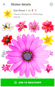 Captura 17 Stickers Flores para WhatsApp android