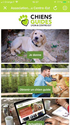 Android application Chiens Guides Lyon et Centre-E screenshort