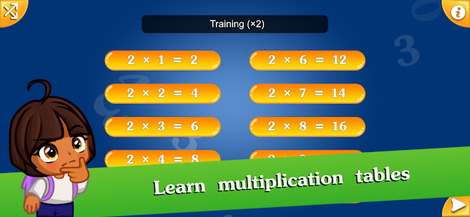 Matematica: Schermata di moltiplicazione