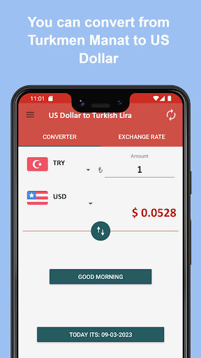US Dollar to Turkmen Manat Screen 3