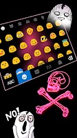 screenshot of Pink Neon Skull Keyboard Backg