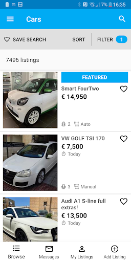 Android application Maltapark - Cars Property Jobs screenshort