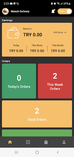 MUNCH Delivery Screen 2