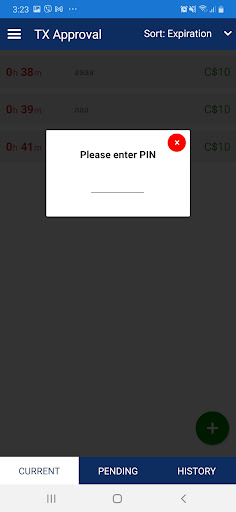 TX Approval Screen 2