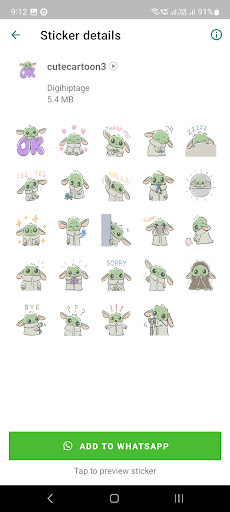 Animated Cartoon WASticker Screen 2
