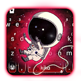 Galaxy Cartoon Astronaut Keyboard Theme icon