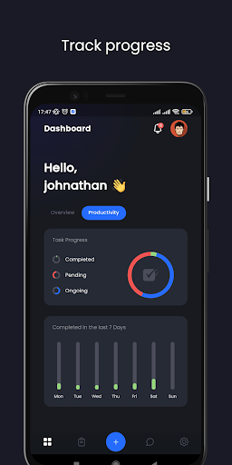 Leetask: Task Management Screen 3