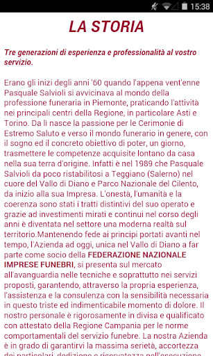 Funeral Services Salvioli Screen 2