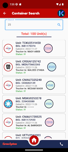Roja Tracking Application Screen 3