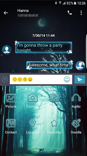 Screenshot of Elk forest Next SMS skin