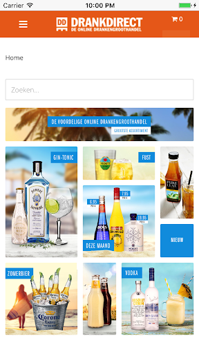 Android application DrankDirect screenshort