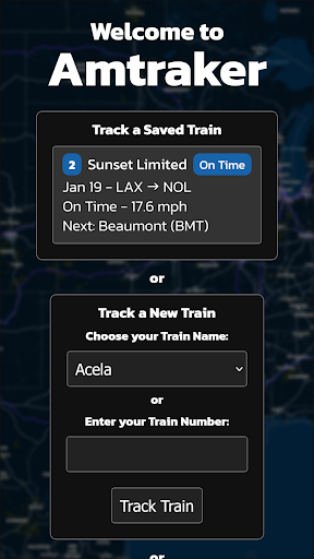 Android application Amtraker | Amtrak Tracker screenshort