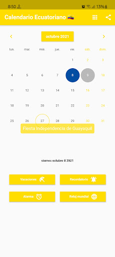 Android application Calendario Ecuatoriano 2024 screenshort