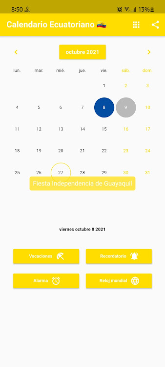 Calendario Ecuatoriano 2024 - 6.6.63 - (Android)