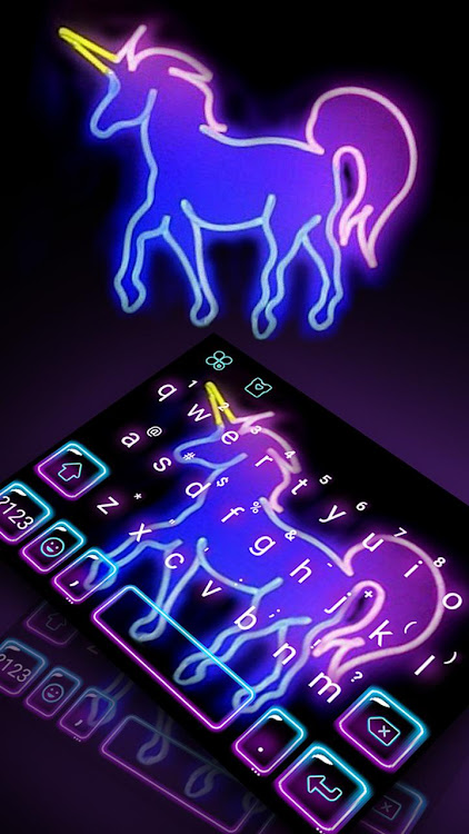 Neon Unicorn Keyboard Theme - 1.0 - (Android)
