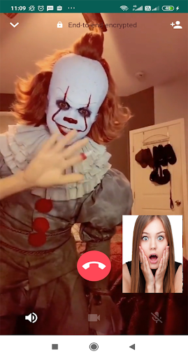 Android application Scary Clown Prank Video Call screenshort
