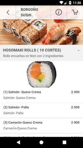 Borgoño Sushi Screen 3