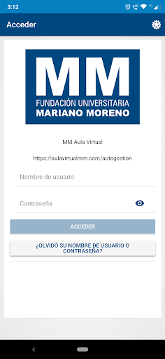 Android application MM Aula Virtual screenshort