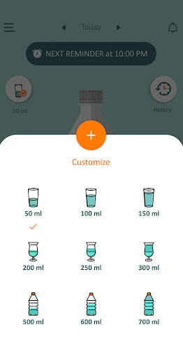 Water Reminder Screen 2