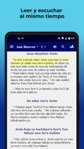 Android application Mixtec Monteverde Bible screenshort