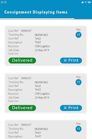 Android application CSM Logistics screenshort