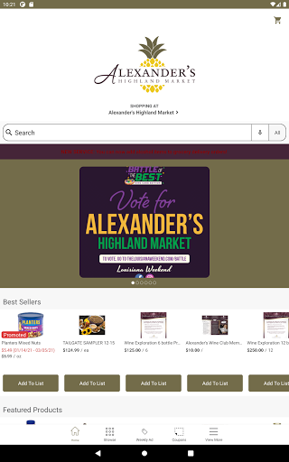 Android application Alexander's Market screenshort