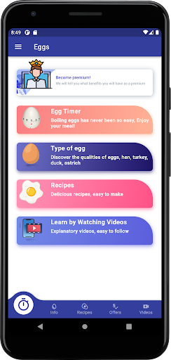 Egg Timer, Recipes and More Screen 2