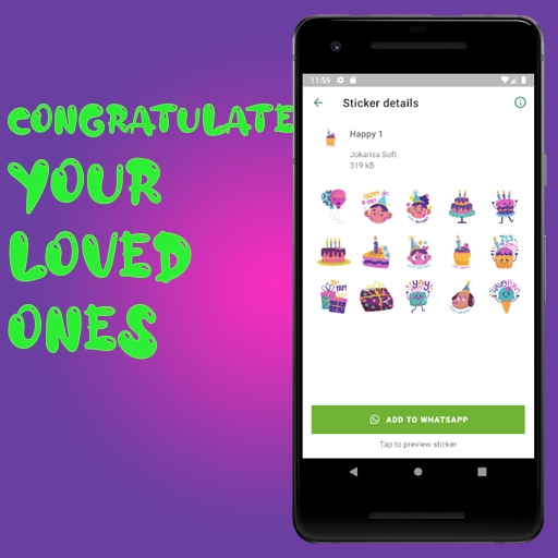 Stickers Happy Birthday Screen 2