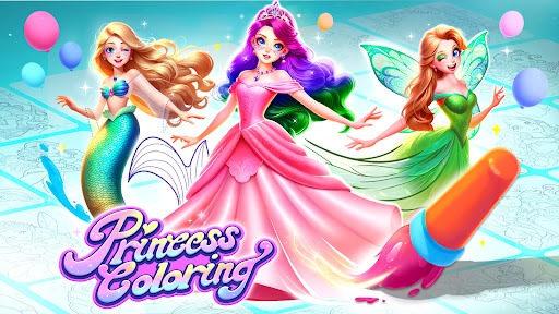 Screenshot of Princess Game Fantasy Coloring