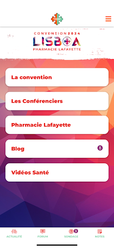 Android application Convention Réseau 2024 screenshort