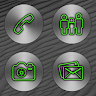 Spinning Metal Green Line Icons