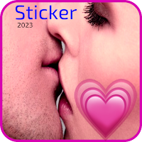 Sexy romantic kiss stickers