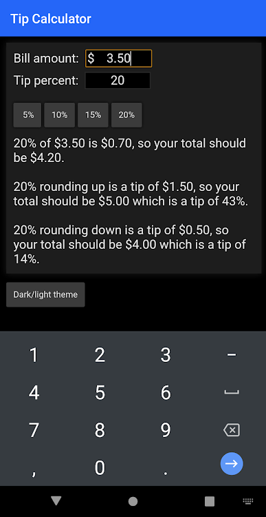 Rounding Tip Calculator - 1.2.0 - (Android)