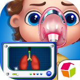 Cartoon Baby's Lungs Cure icon