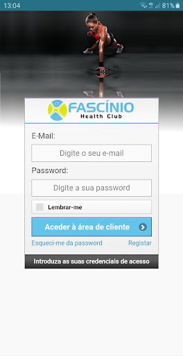 Android application Fascinio Health Club screenshort